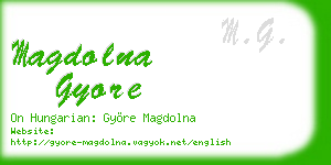 magdolna gyore business card